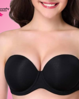 Front Lacing Strapless Silicone Push Up Bra