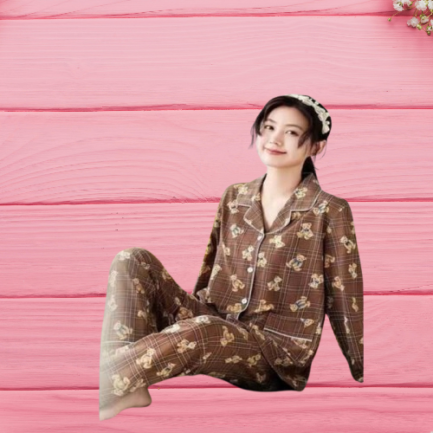 Cozy Charm Women’s Elegant Cotton Pajama Set for Ultimate Comfort & Style - Image 3